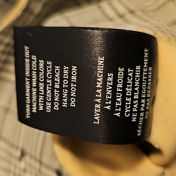 Blank NYC Glen Neutral Plaid Moto Jacket Size Large - Picture 10 of 10